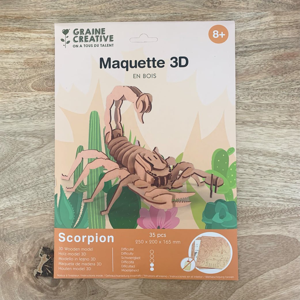 maquette-3d-bois-scorpion-35-pi-ces-sans-colle image 1