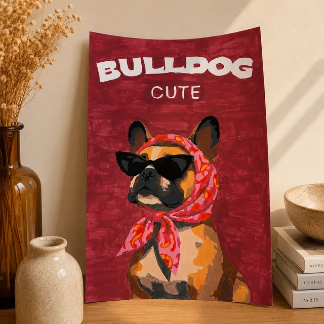 peinture-au-num-ro-bulldog-kit-toile-pinceaux-france image 1