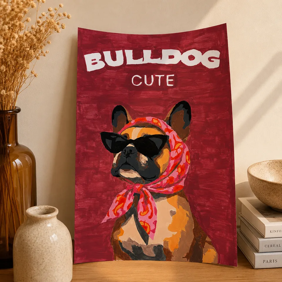 peinture-au-num-ro-bulldog-kit-toile-pinceaux-france image 1