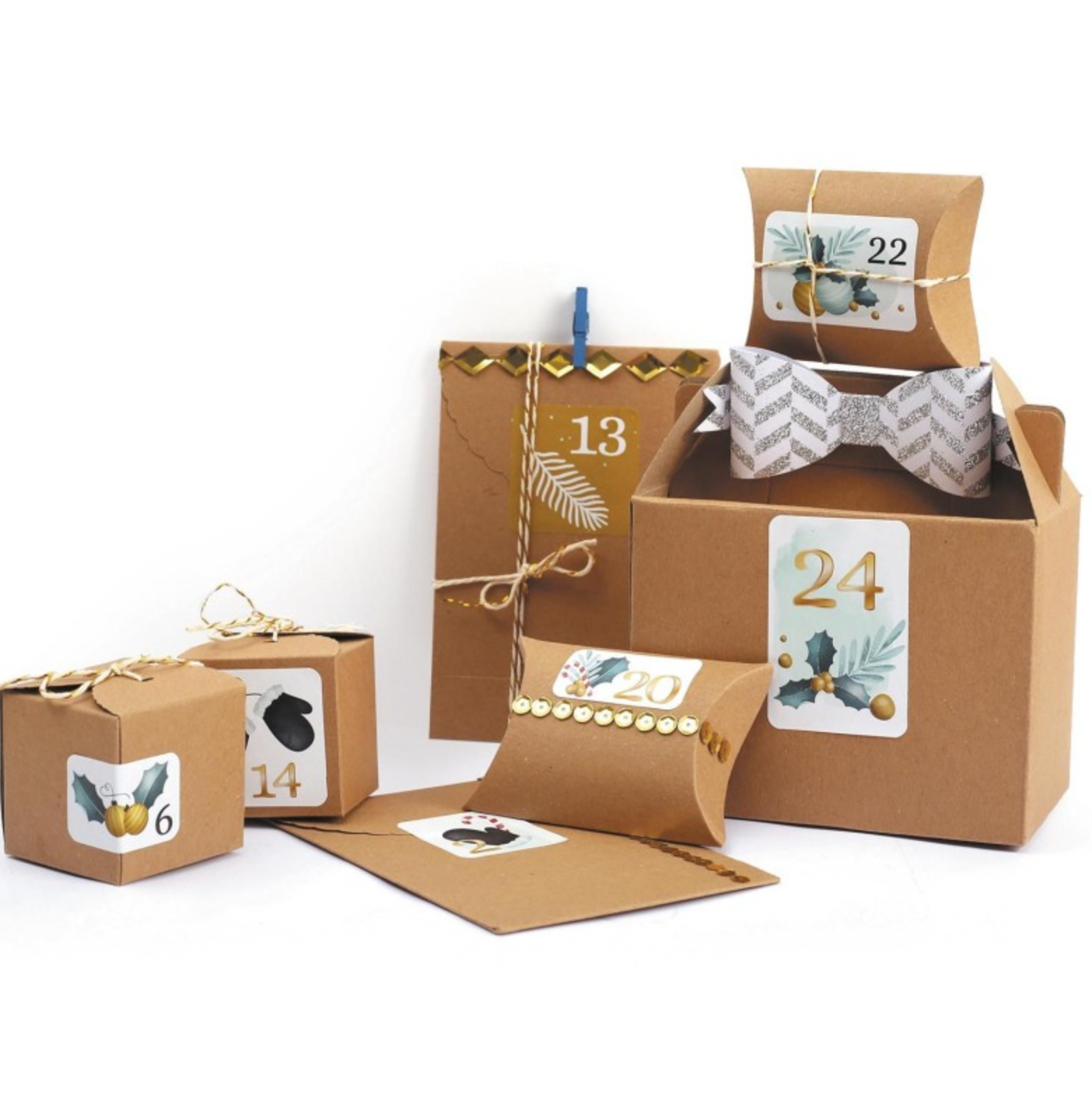 kit-calendrier-de-l-avent-24-bo-tes-kraft-remplir image 3