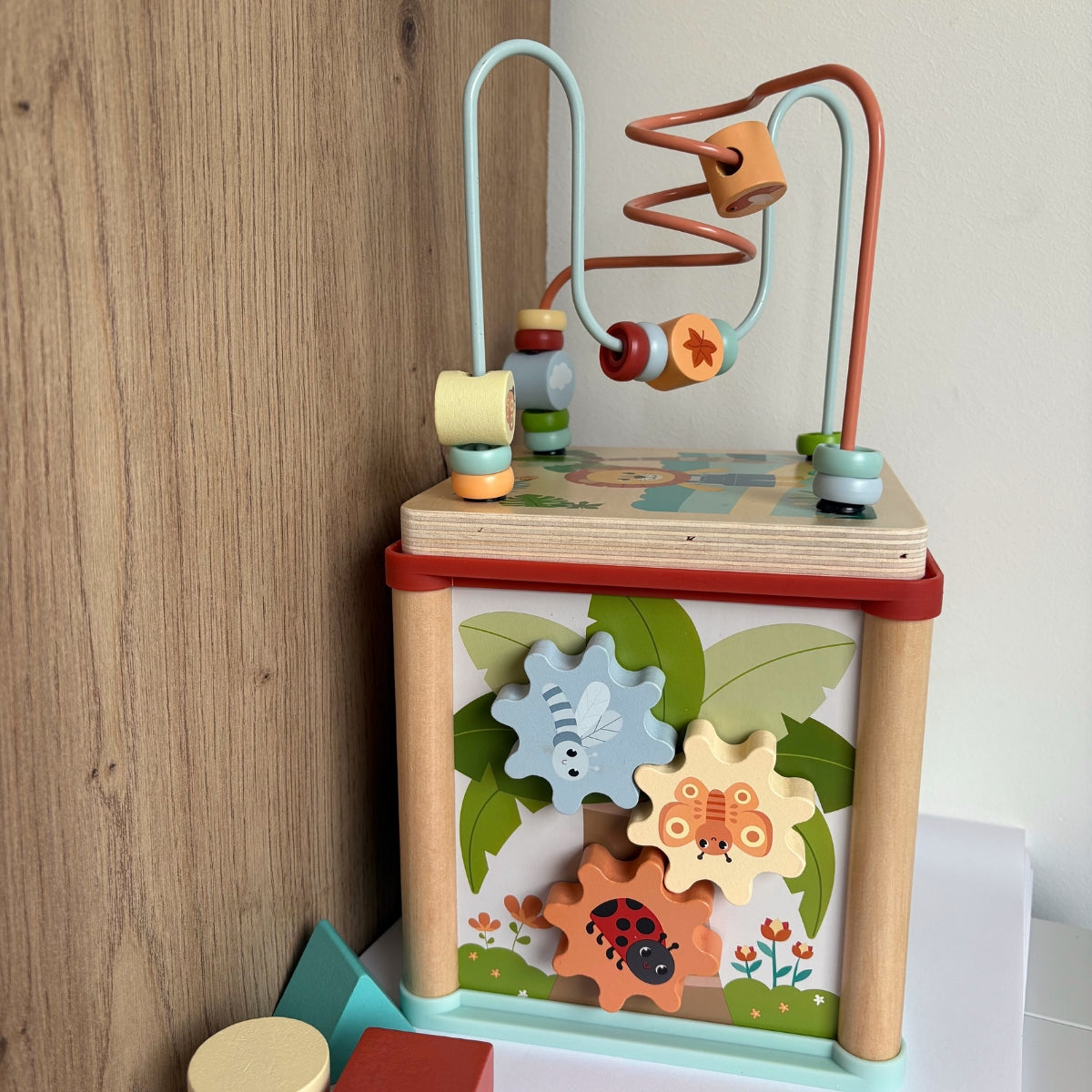 smallfoot-jungle-friends-cube-de-motricit-bois-animaux-jungle image 2