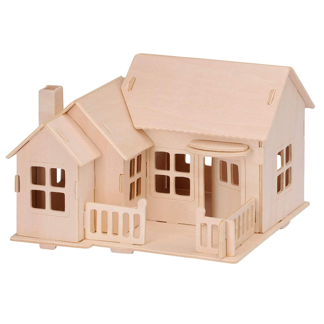 puzzle-3d-bois-maison-de-plage-27-pi-ces-14x19-cm image 1