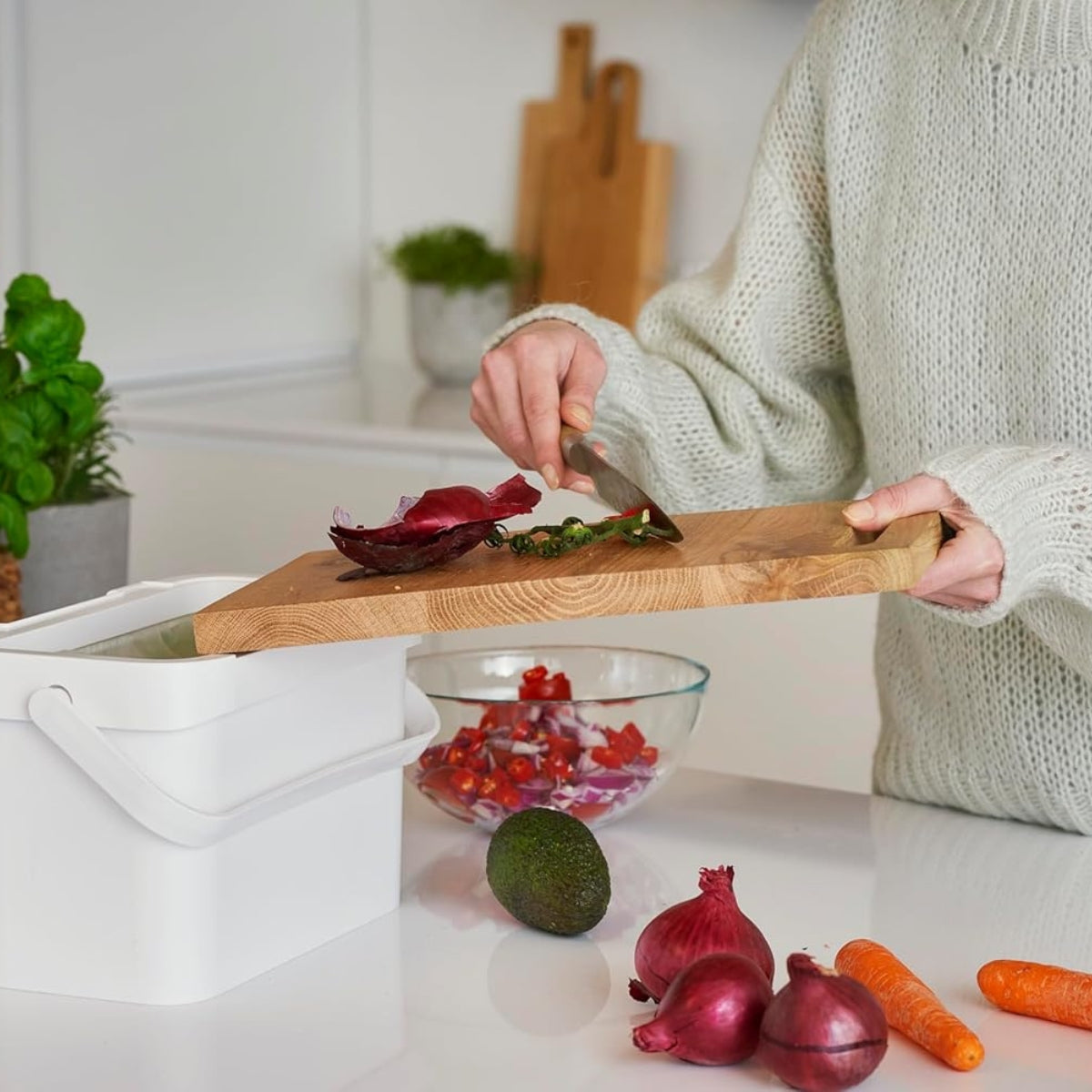 seau-compost-5l-blanc-poubelle-cuisine-d-chets image 2