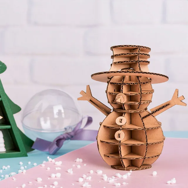mes-courses-en-vrac-bonhomme-de-neige-maquette-3d-carton image 1