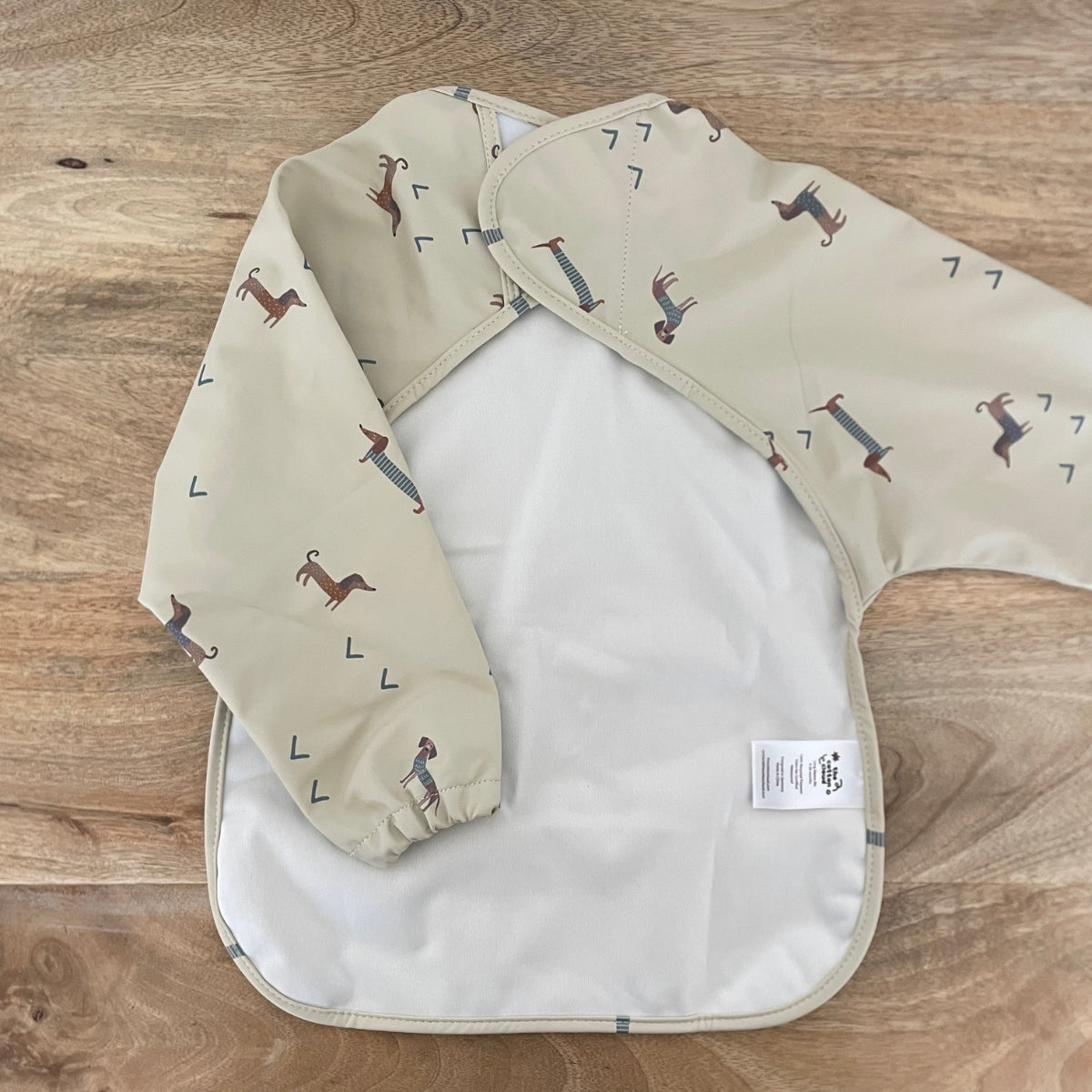 mes-courses-en-vrac-cotons-bavoir-manche-longue-teckel-imperm-able-6-36-mois image 2