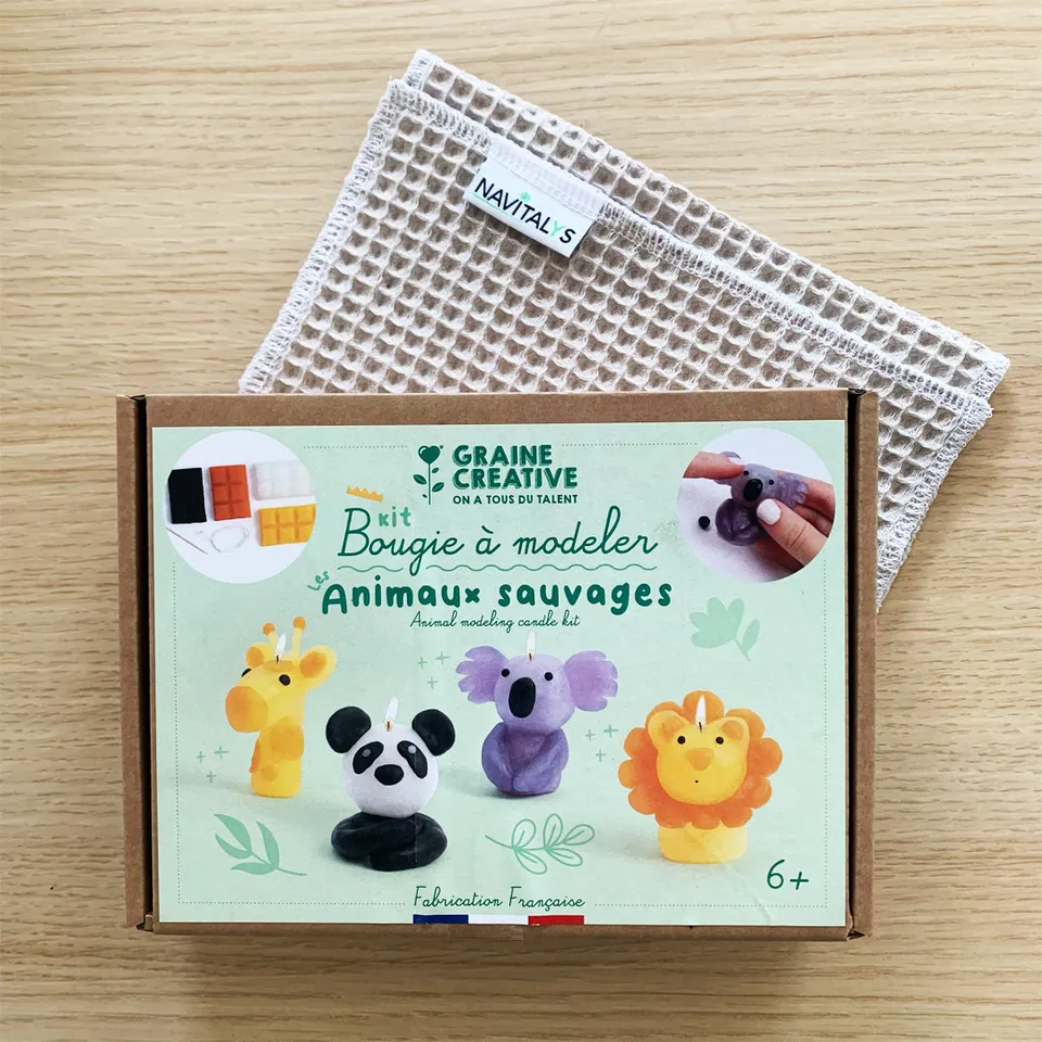 graine-cr-ative-kit-bougies-modeler-animaux-sauvages image 1
