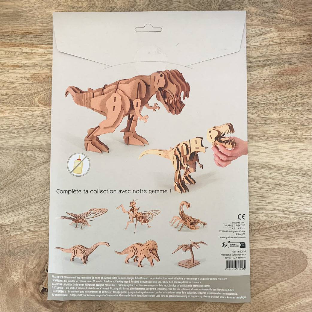 mes-courses-en-vrac-maquette-3d-bois-tyrannosaure-49-pi-ces image 2