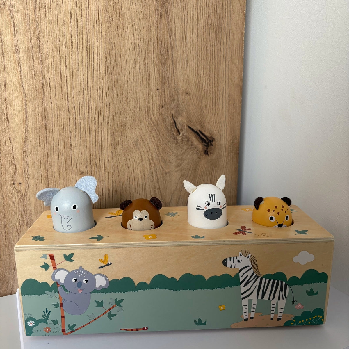 smallfoot-jeu-sonore-cris-des-animaux-safari-en-bois image 1