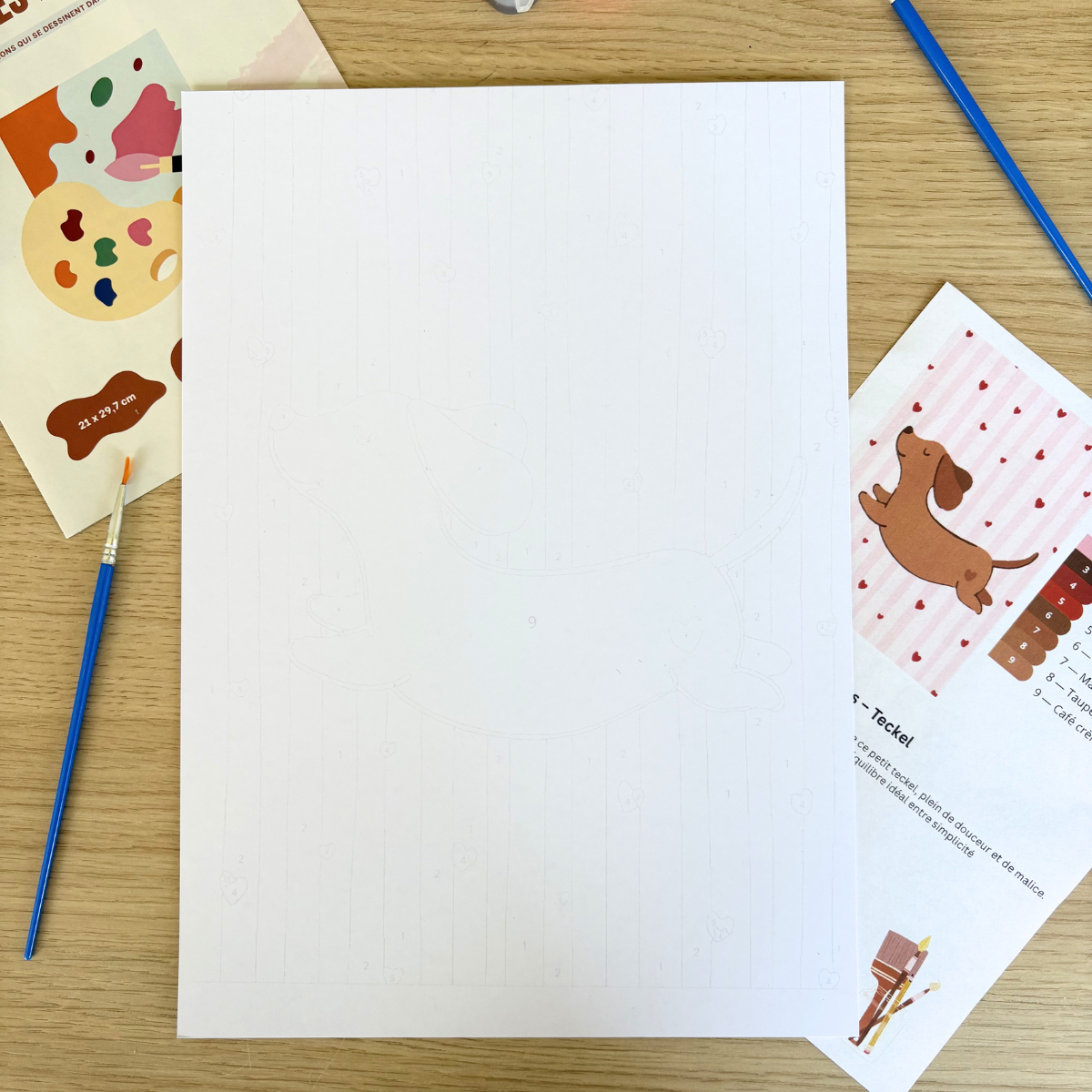 peinture-au-num-ro-chien-teckel-kit-a4-d-butant image 6