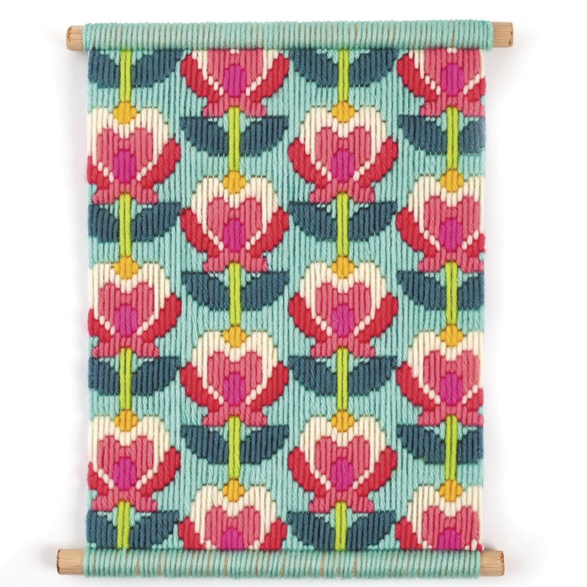 kit-canevas-fleurs-de-lotus-toile-broder-26x32-cm image 2