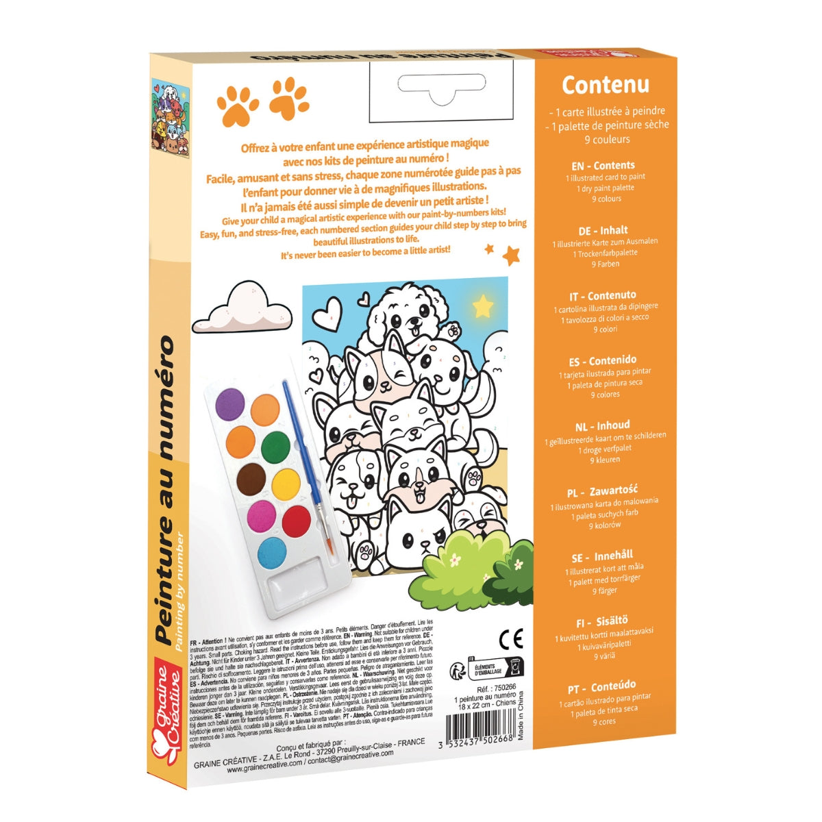 graine-cr-ative-peinture-num-ro-enfant-chiots-tableau image 2