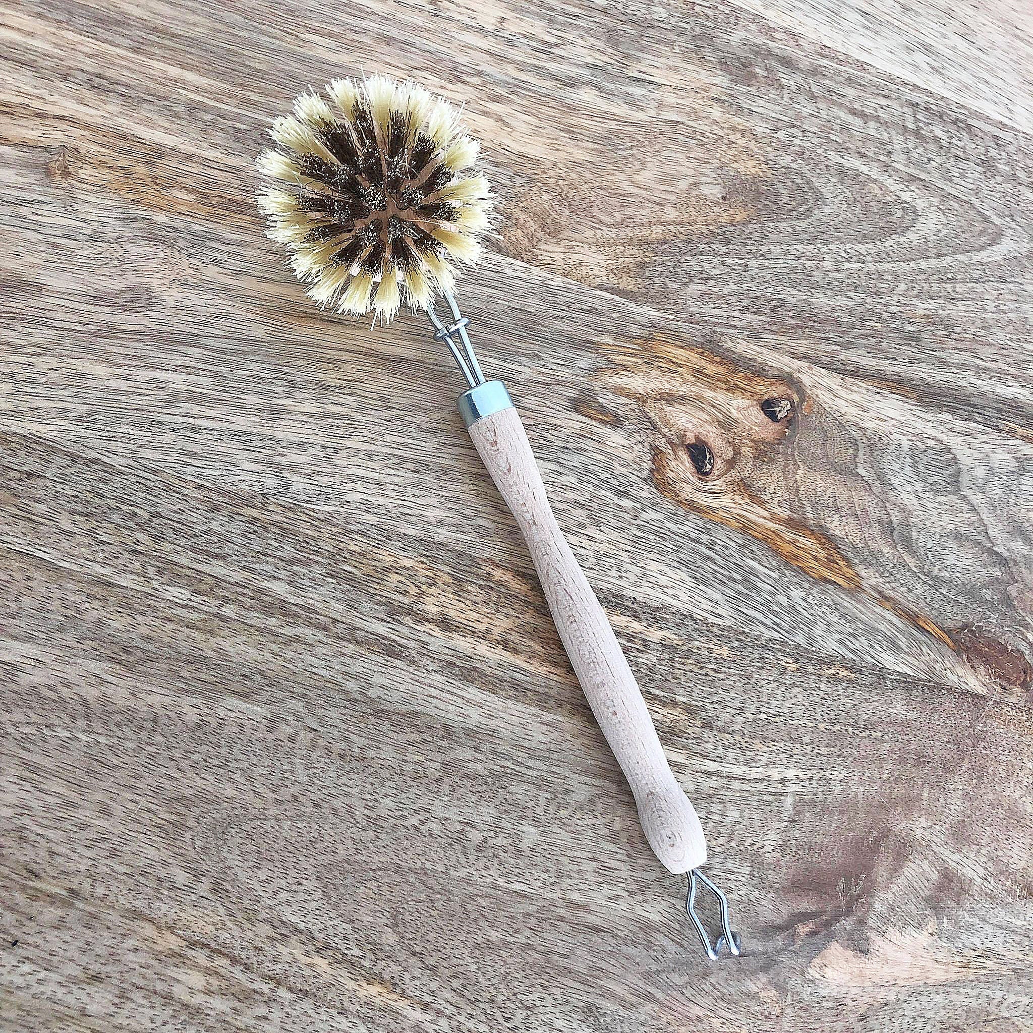 ecodis-brosse-vaisselle-laiton-t-te-rechargeable-24-cm image 1