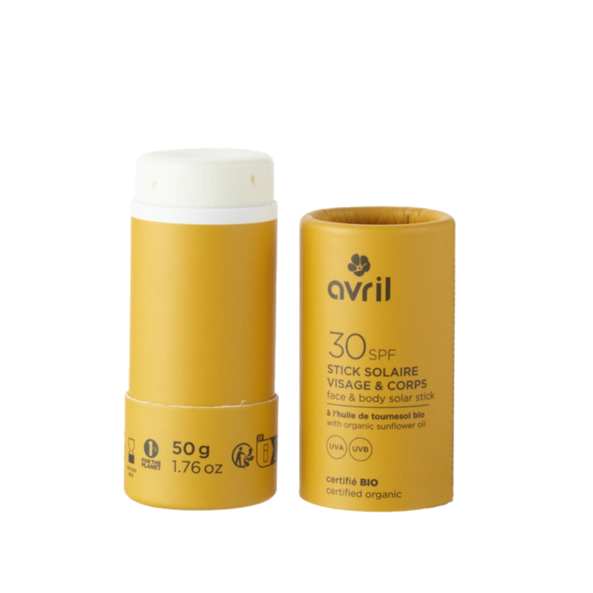 mes-courses-en-vrac-stick-solaire-visage-corps-spf30-bio-50g-avril image 1