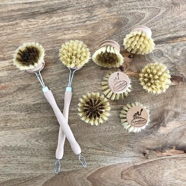 ecodis-brosse-vaisselle-bois-3-t-tes-laiton-ou-agave image 1