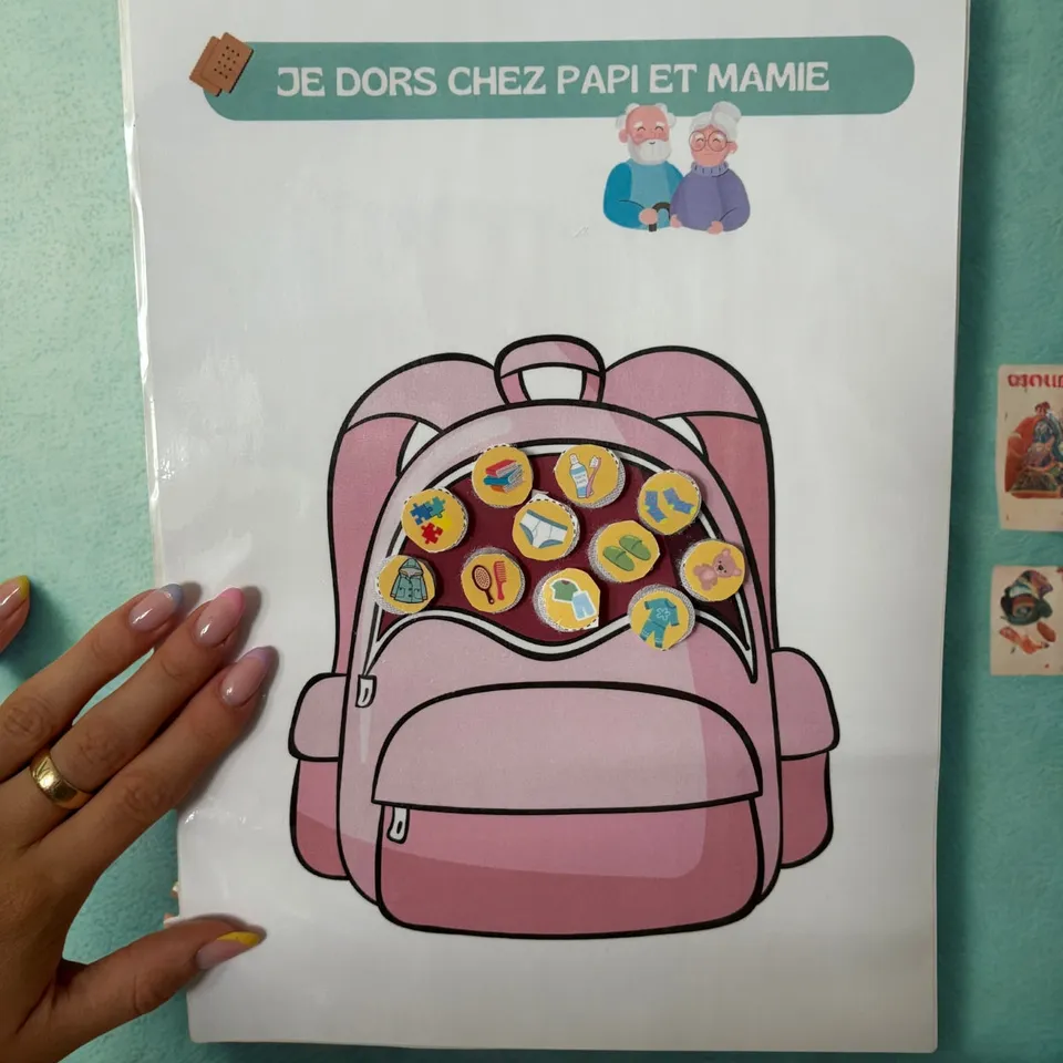 toasty-routines-tableau-apprentissage-je-dors-chez-papi-et-mamie image 1