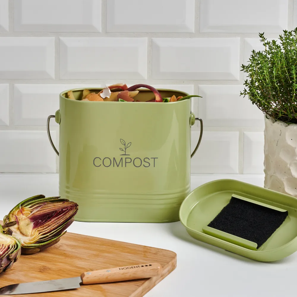 guillouard-luciole-seau-compost-ovale-7l-vert-sauge-filtre image 4