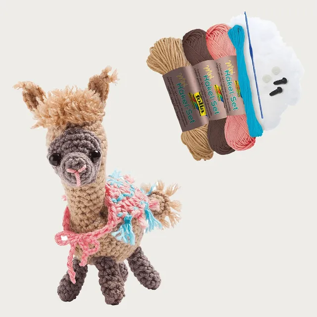 mes-courses-en-vrac-kit-crochet-lama-d-butant-9-11-cm image 1