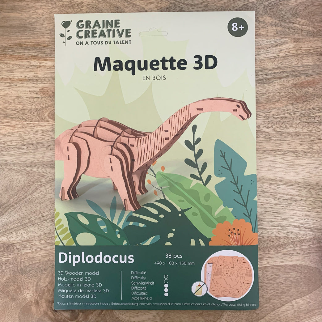 mes-courses-en-vrac-maquettes-maquette-3d-bois-diplodocus-38-pcs image 1