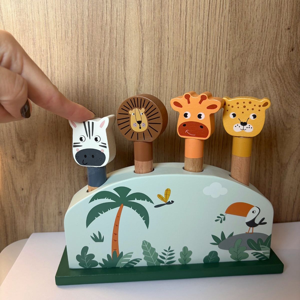 mes-courses-en-vrac-safari-jeu-encastrer-bois-animaux-sauteurs image 2