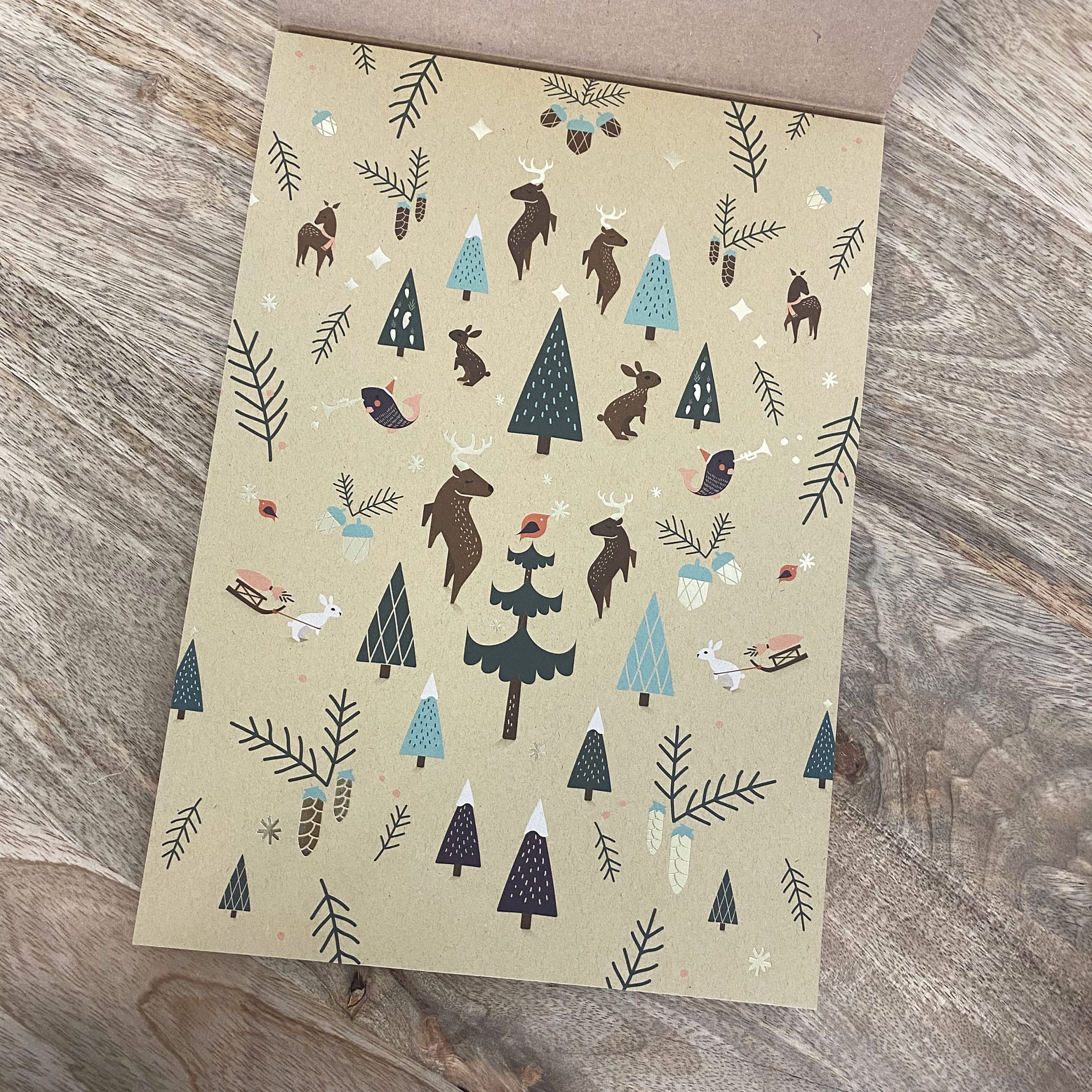 mes-courses-en-vrac-bloc-papier-kraft-christmas-a4-20-feuilles-no-l image 2