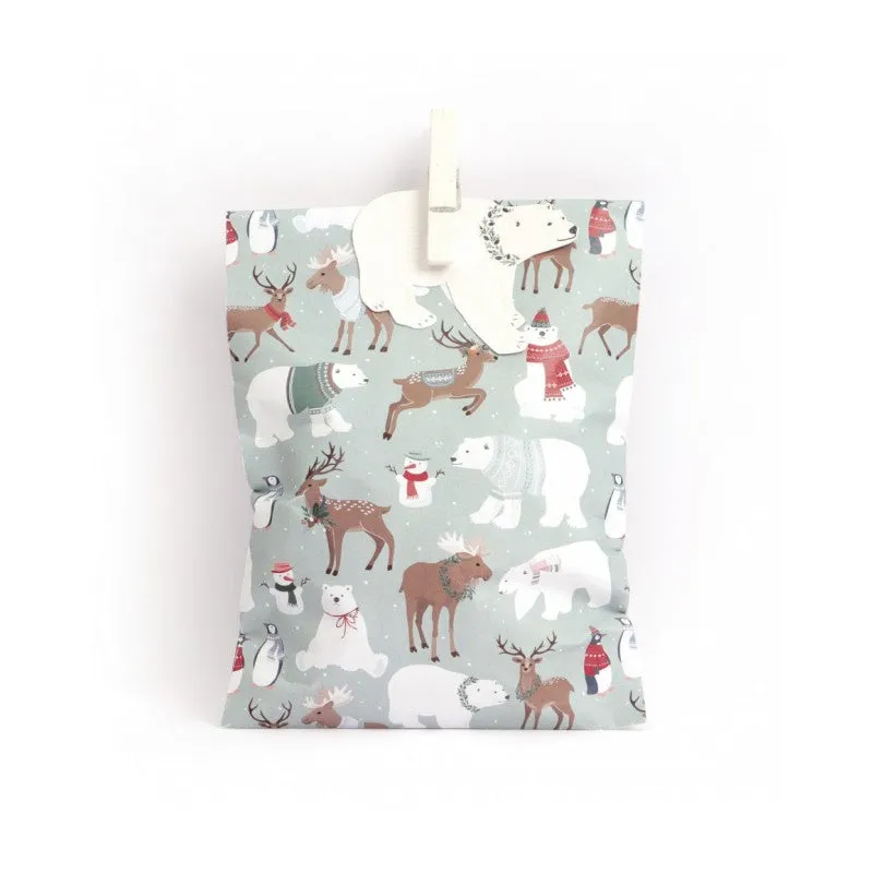 mes-courses-en-vrac-kit-6-sachets-kraft-animaux-de-no-l-papier image 1