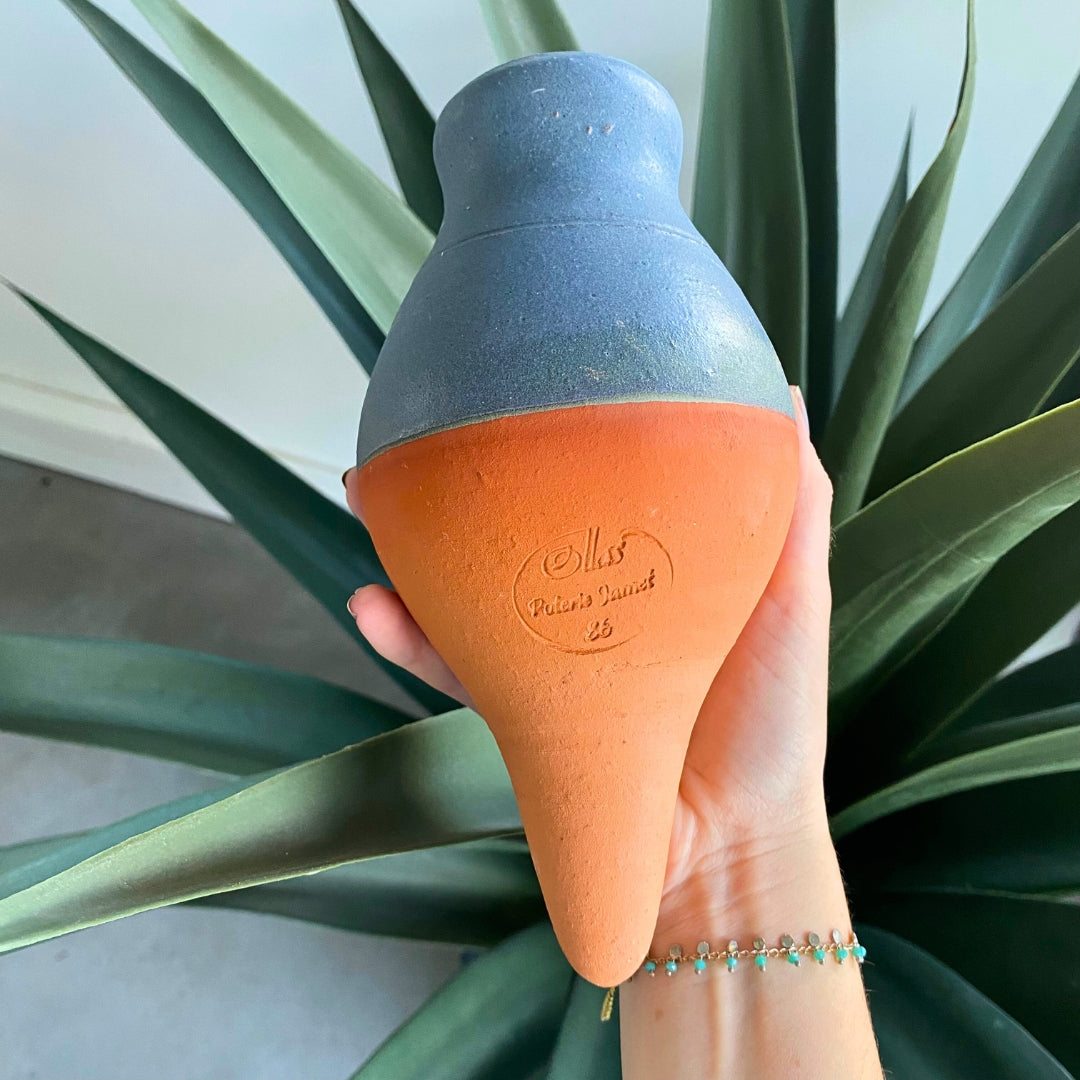 jamet-olla-planter-c-ramique-bleue-maill-e-0-5-l image 6
