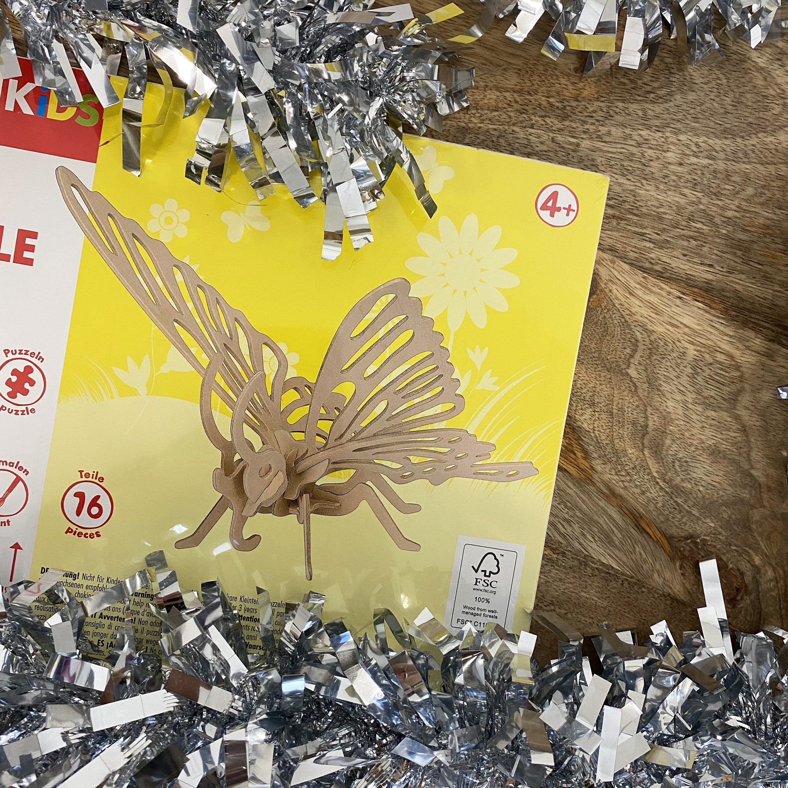 puzzle-3d-papillon-bois-16-pi-ces-260x190-mm-peindre image 2