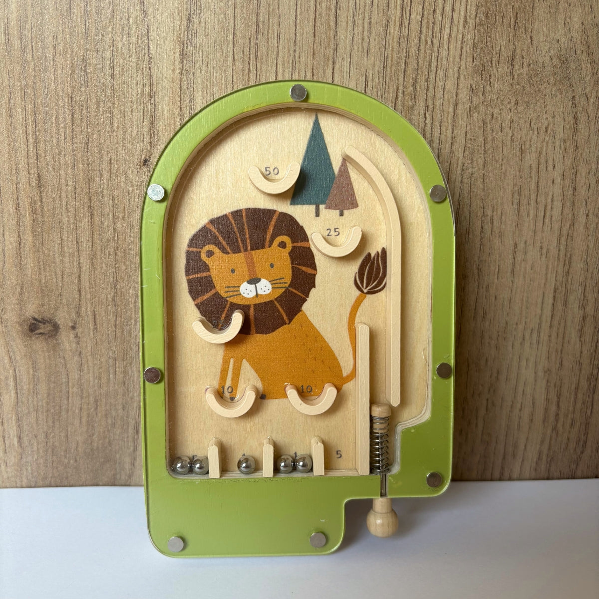 smallfoot-lion-mini-flipper-bois-jeu-adresse-compact image 2