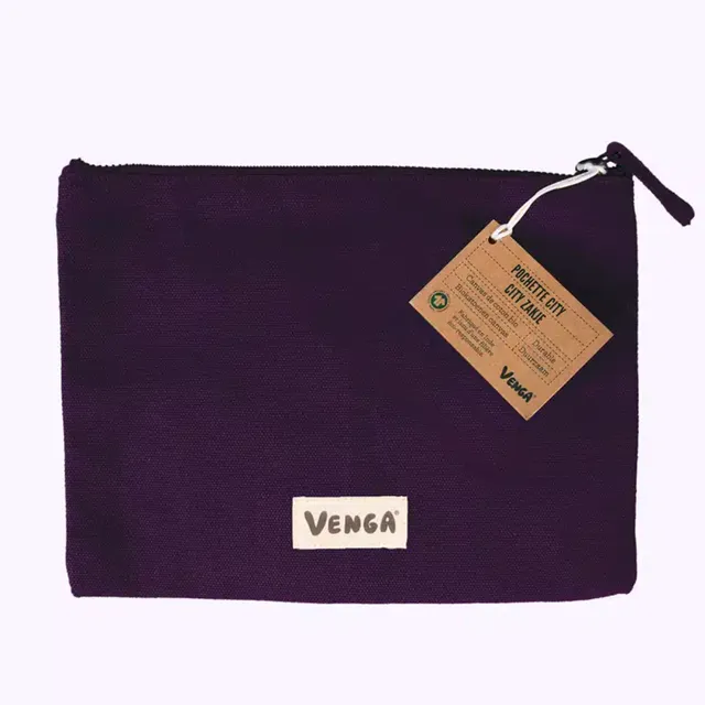 mes-courses-en-vrac-pochette-city-aubergine-venga-22x16cm image 1