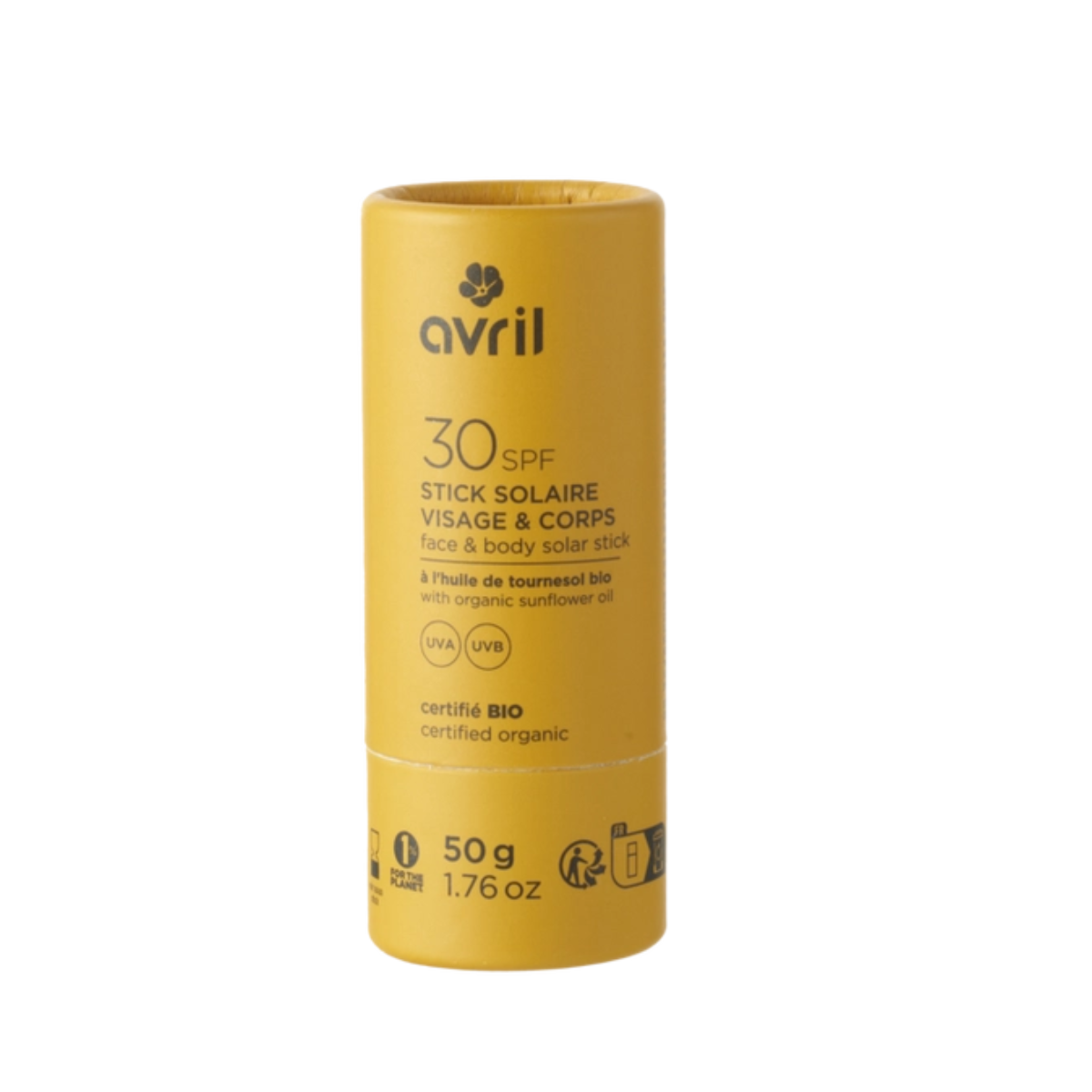 mes-courses-en-vrac-stick-solaire-visage-corps-spf30-bio-50g-avril image 2