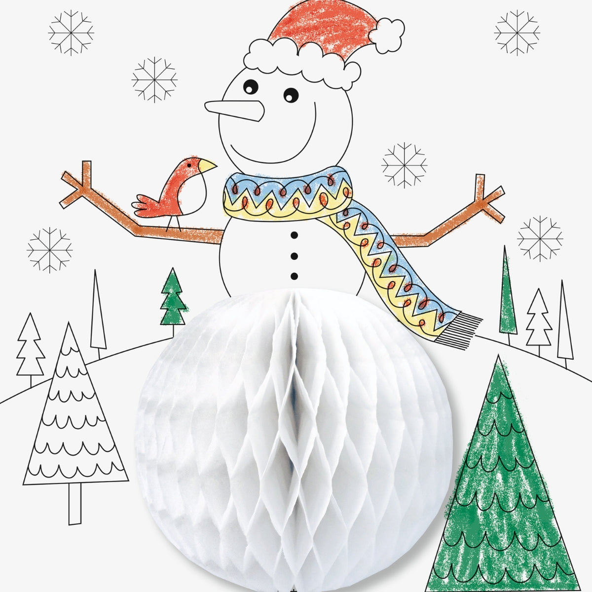 heyda-kit-coloriage-3d-hiver-15-pi-ces-cartes-et-crayons image 3