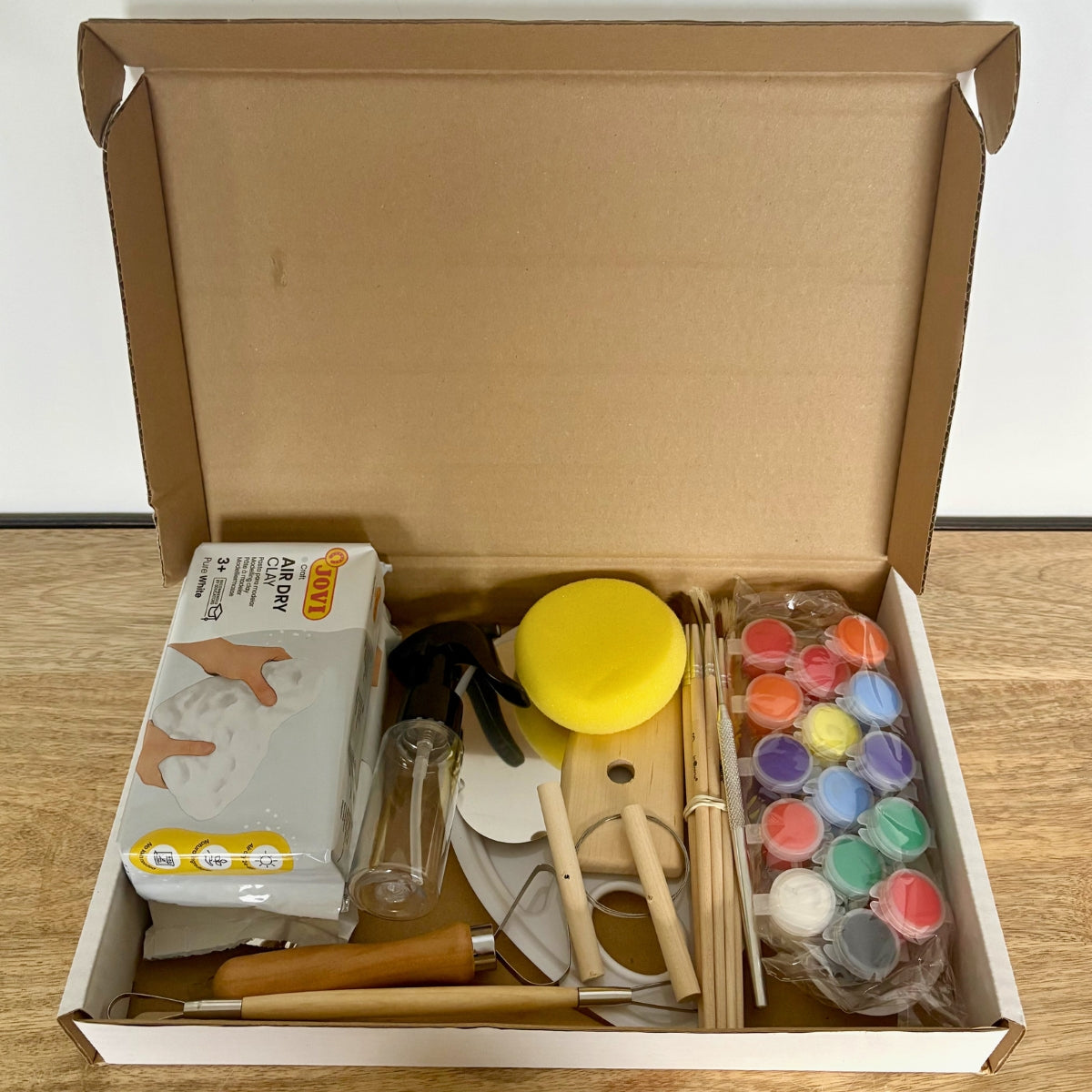 mes-courses-en-vrac-kit-poterie-argile-auto-durcissante-blanc-complet image 2