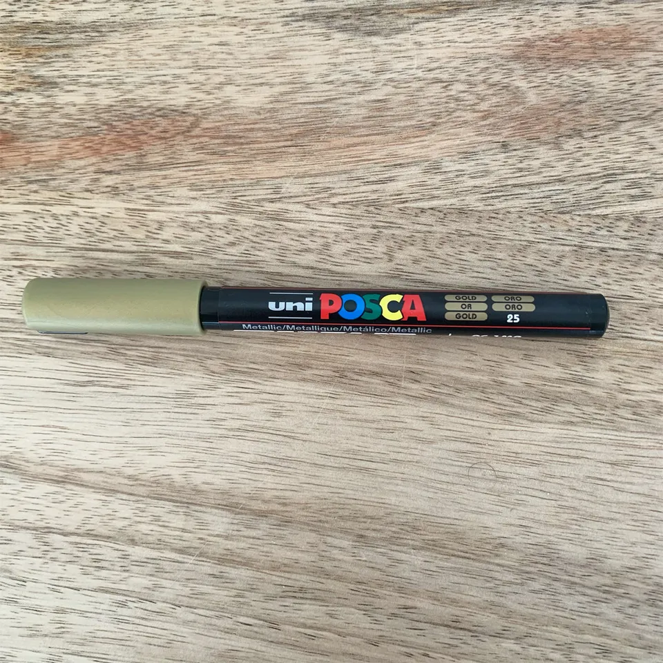 posca-marqueur-peinture-or-pointe-fine-bocaux-verre image 1