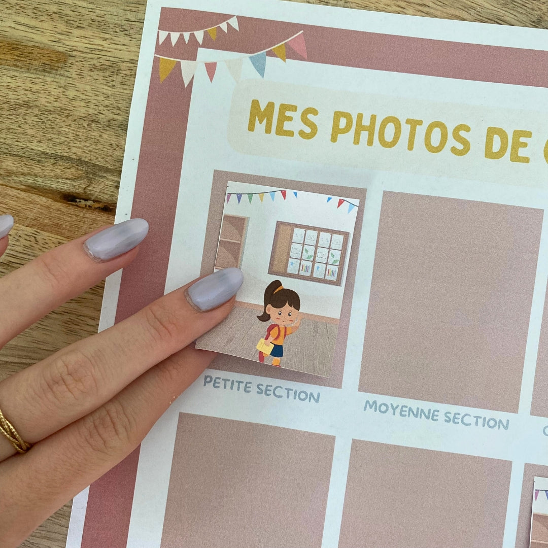 mes-courses-en-vrac-routines-mes-photos-de-classe-tableau-souvenir-fleurie image 4