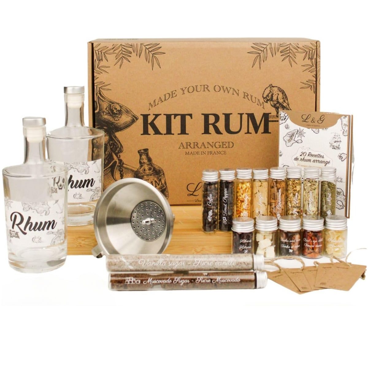 louise-et-gaston-kit-rhum-arrang-maison-2-bouteilles-recettes image 1