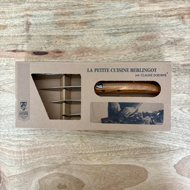 claude-dozorme-la-petite-cuisine-coffret-4-couteaux-olivier image 1