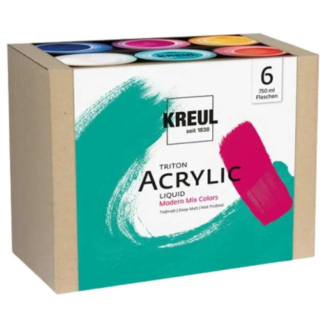 kreul-triton-peinture-acrylique-modern-mix-6x750-ml image 1