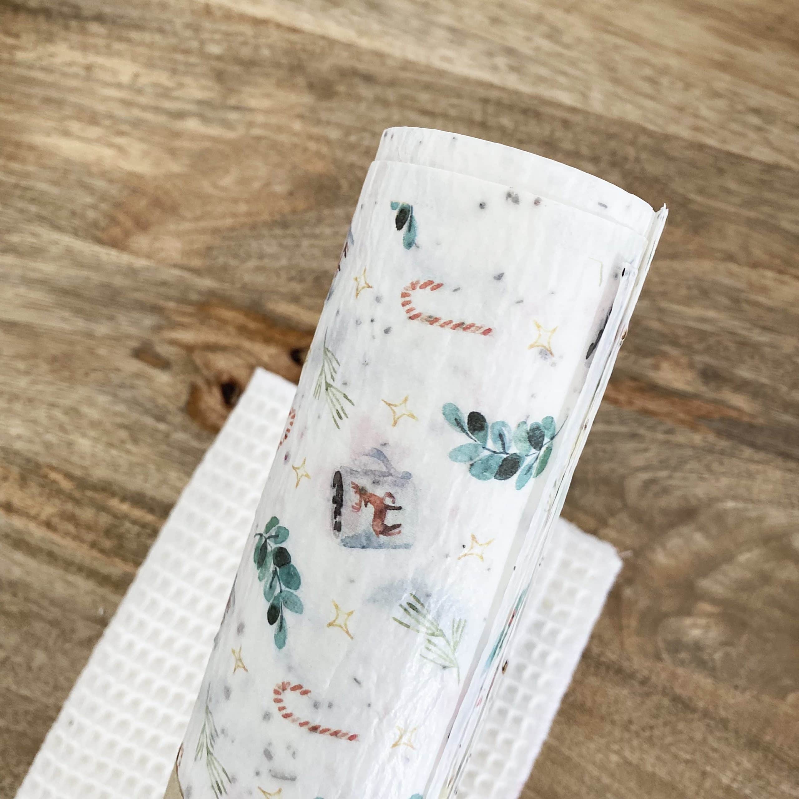papier-cadeau-no-l-ensemenc-planter-lot-5-feuilles-fleurs image 5