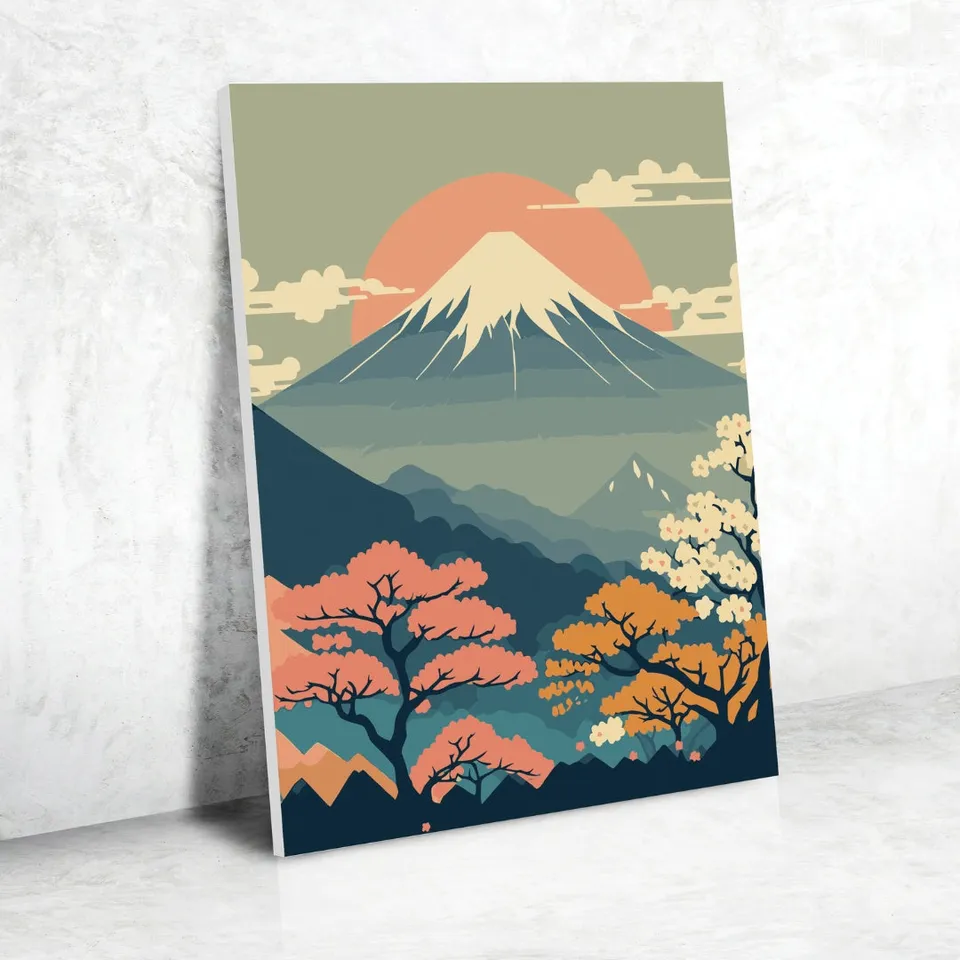 mes-courses-en-vrac-mont-fuji-peinture-par-num-ros-30x40-cm image 1