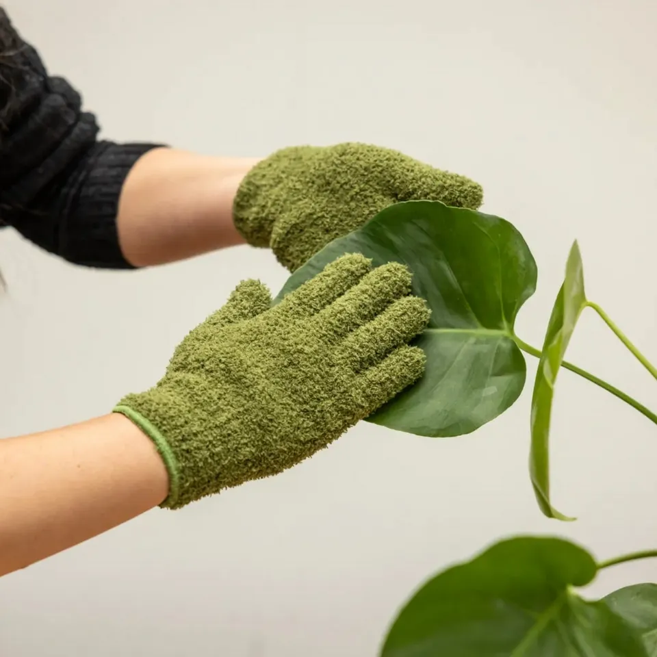 esschert-design-gants-verts-anti-poussi-re-plantes-microfibre image 1
