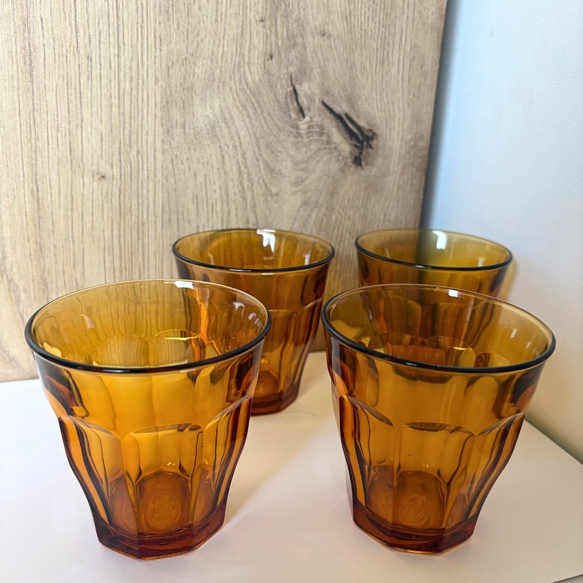 duralex-picardie-lot-4-verres-jaune-250-ml-tremp image 1