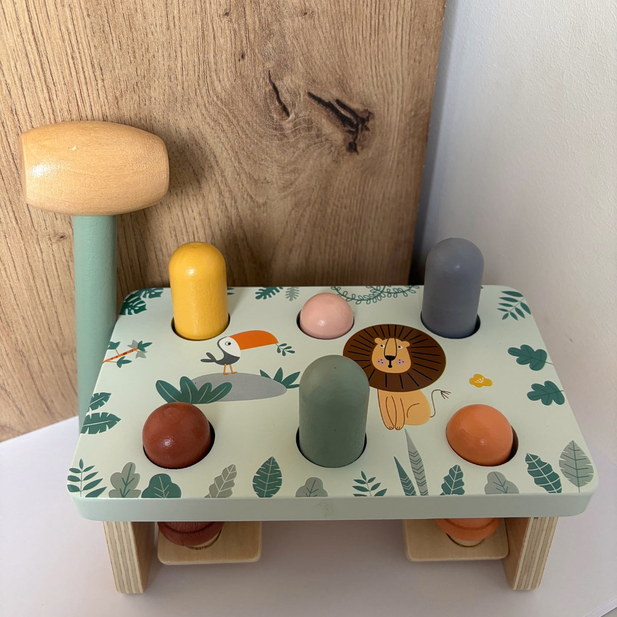 mes-courses-en-vrac-jeux-banc-marteler-safari-bois-enfant image 1