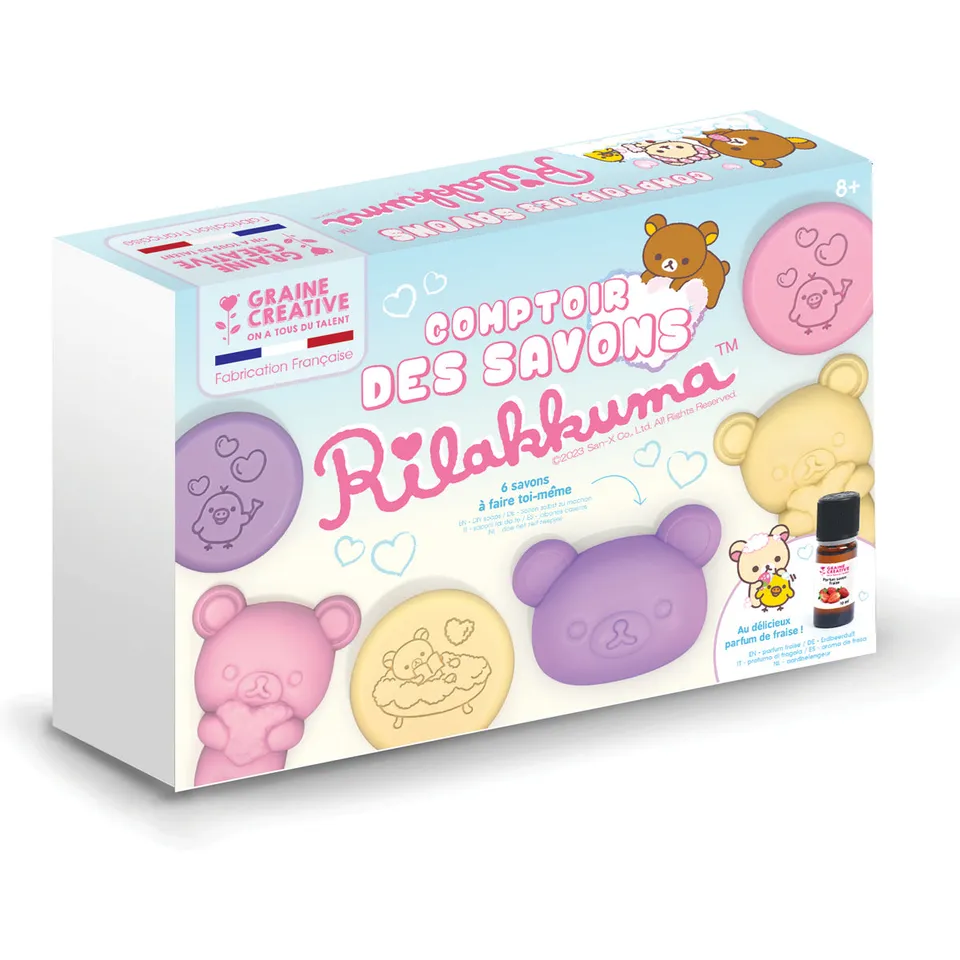 graine-cr-ative-rilakkuma-coffret-savons-animaux-parfum-fraise image 1