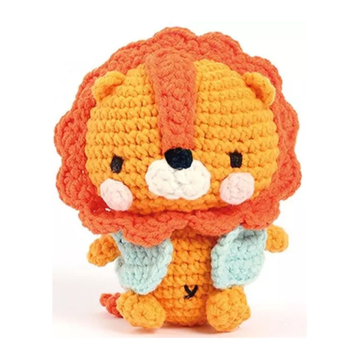 mes-courses-en-vrac-kit-minigurimi-kazuo-le-lion-crochet-coton-10-cm image 2