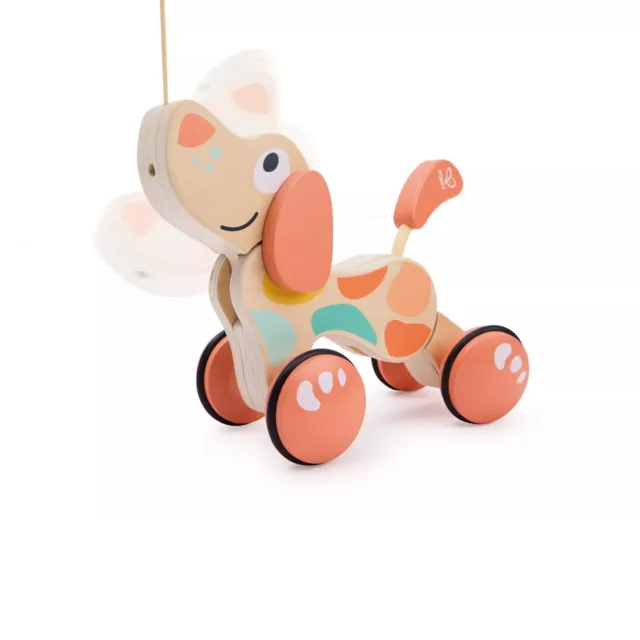 hape-chien-pastel-jouet-bois-tirer-d-s-12-mois image 1