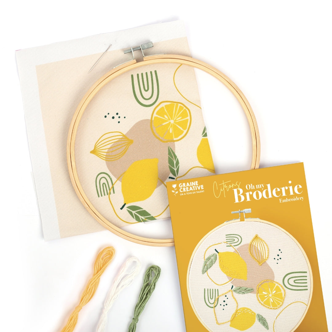 mes-courses-en-vrac-kit-broderie-citron-tambour-20-cm image 4