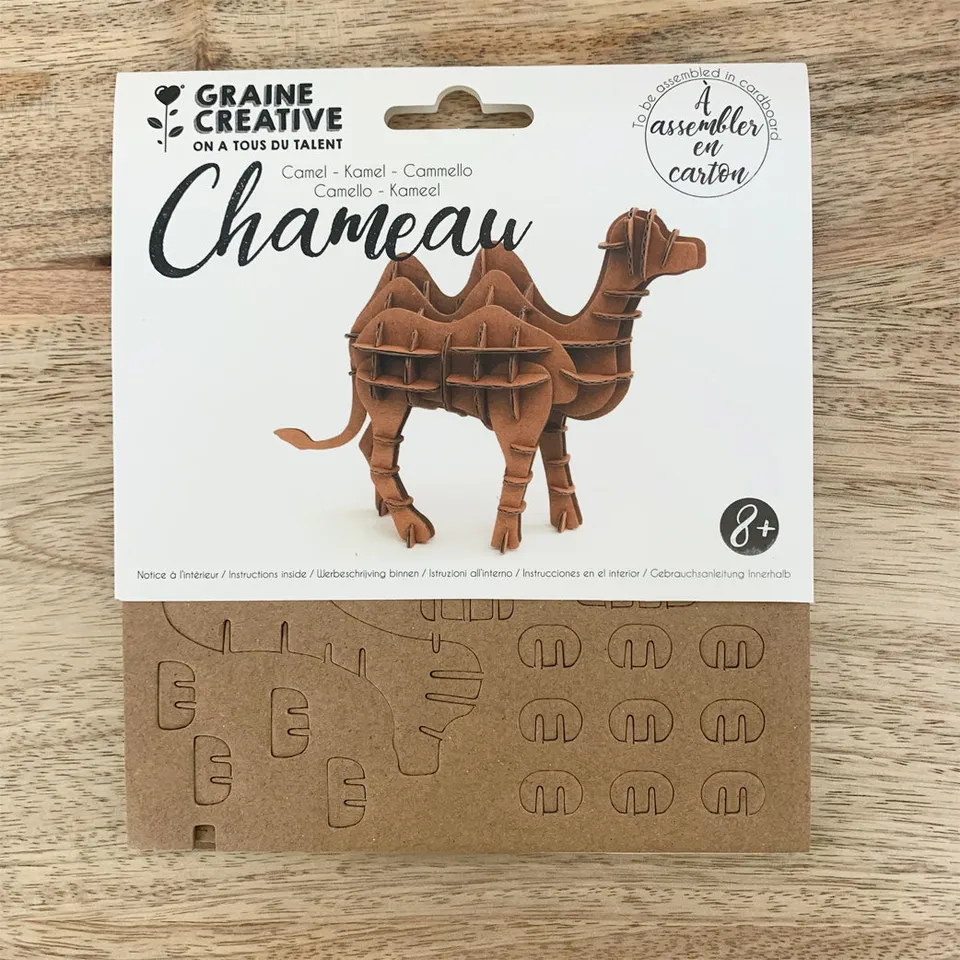 mes-courses-en-vrac-maquette-3d-carton-chameau-15-cm-sans-colle image 1