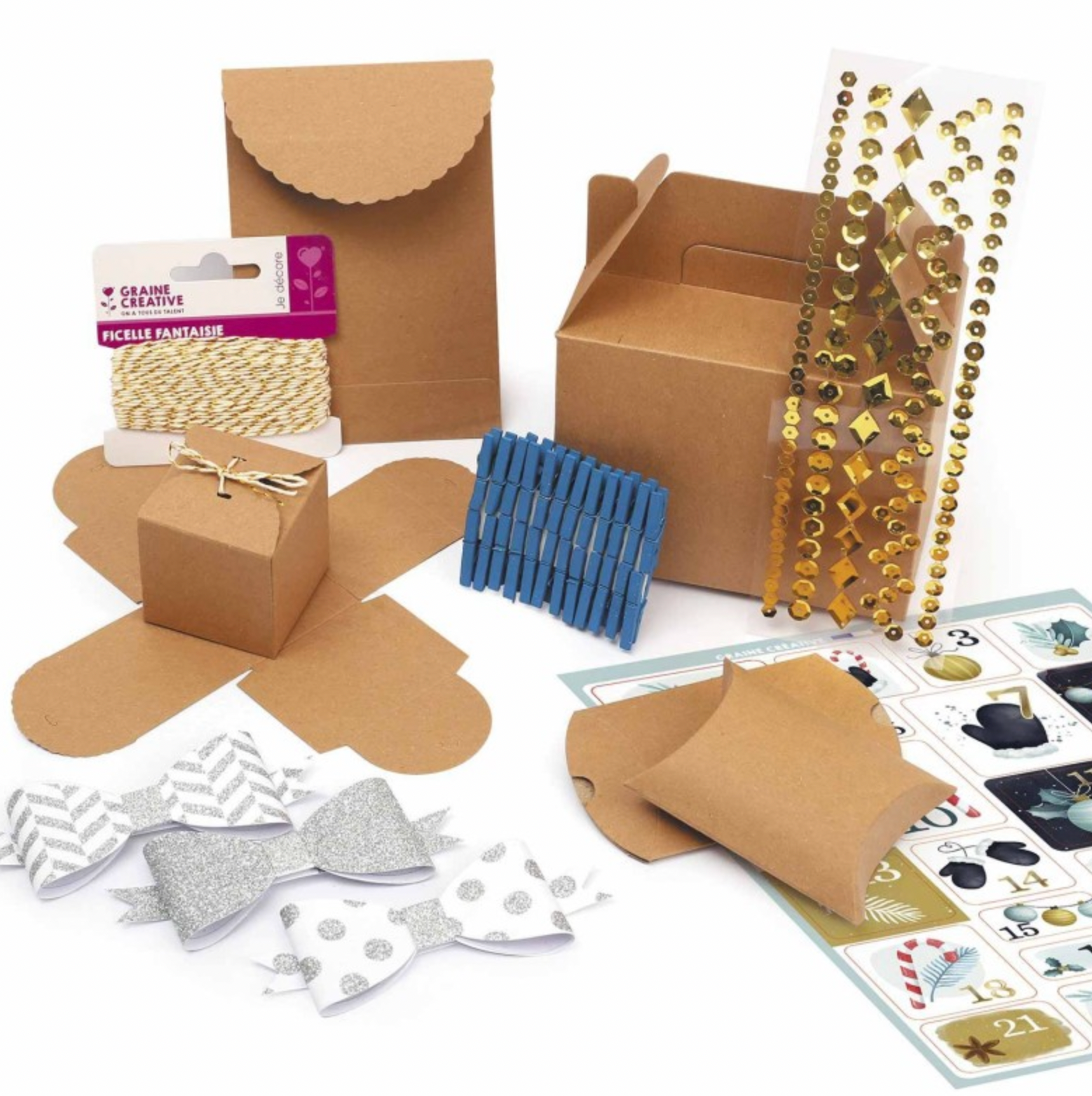 kit-calendrier-de-l-avent-24-bo-tes-kraft-remplir image 4