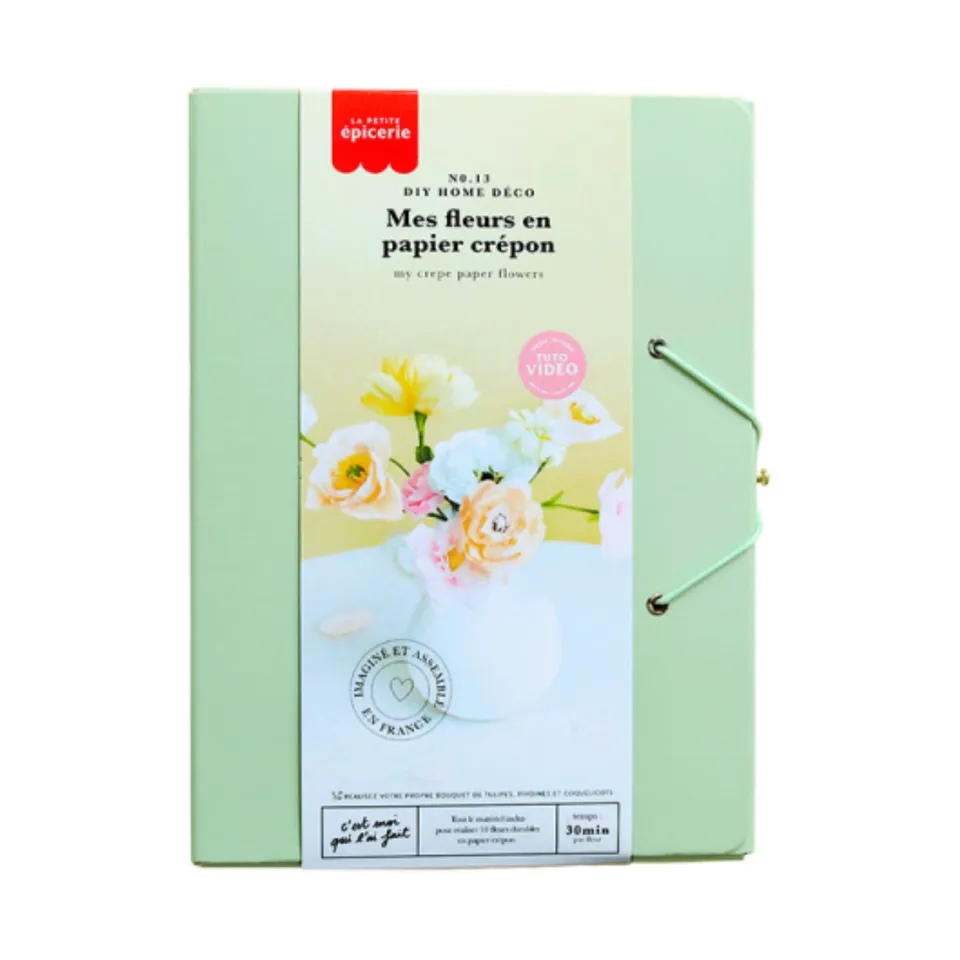 mes-courses-en-vrac-kit-diy-fleurs-papier-cr-pon-10-fleurs image 1