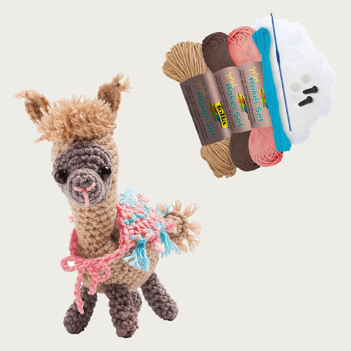 mes-courses-en-vrac-kit-crochet-lama-d-butant-9-11-cm image 1